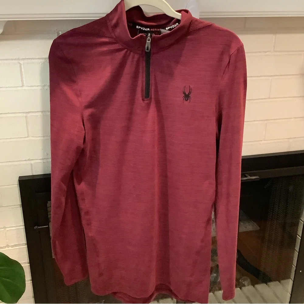 #325 Spyder super Soft 1/4 Zip Athletic Pullover Size Medium - Picture 1 of 5